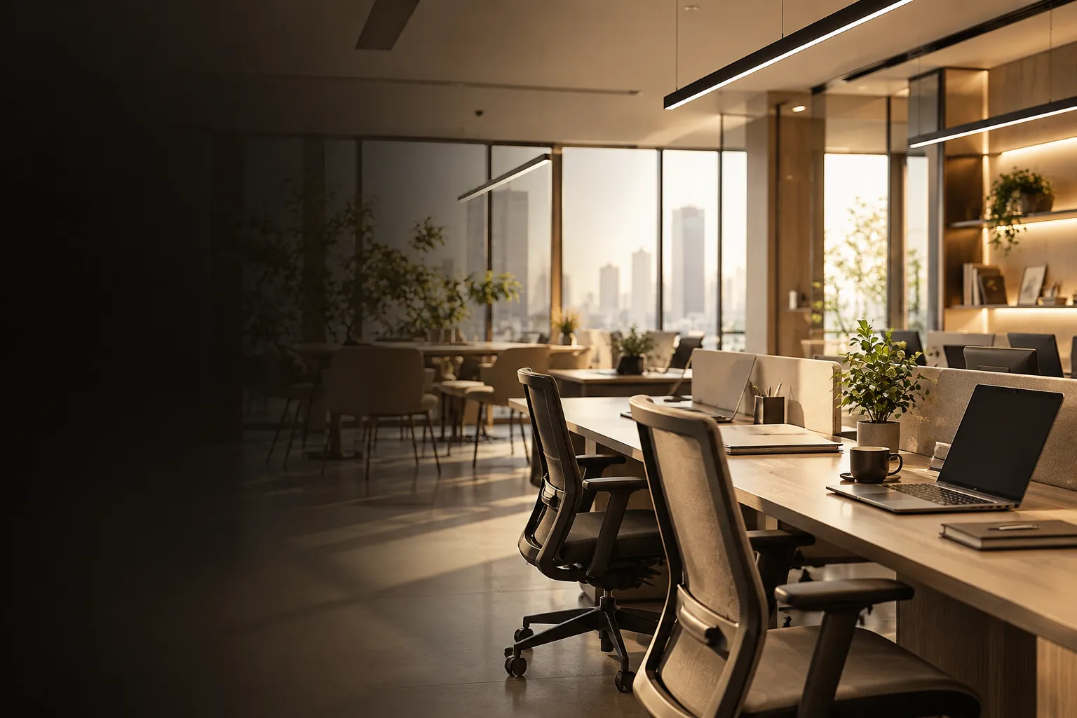 Work and connect in a modern, comfortable co-working space designed for collaboration and productivity.
